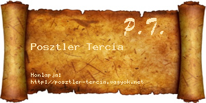 Posztler Tercia névjegykártya